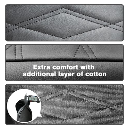 Center Console Armrest Cover Fit for Volkswagen Atlas & Cross Sport 2024-2026 Accessories, Comfort Armrest Pad Console Lid Cushion Vegan Leather Regular Thick (V1_Black) - size: 20) 24+ |Atlas| V1 Black, Regular