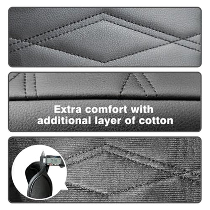 Center Console Armrest Cover Fit for Volkswagen Atlas & Cross Sport 2024-2026 Accessories, Comfort Armrest Pad Console Lid Cushion Vegan Leather Regular Thick (V1_Black) - size: 20) 24+ |Atlas| V1 Black, Regular