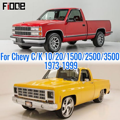 Front Bench Seat Covers for Chevy 1973-1999 C/K Series Full Size Classic Trucks Without Headrests, Air Mesh Fabric Composite Soft Foam Lining Bench Seat Protector-Black - size: Wear-Resistant Composite Fabric