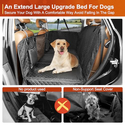 Vailge Dog Car Seat Cover, Dog Hammock for Car Backseat, Non Inflatable seat Cover for Back seat,Hard Bottom Back Seat Protector for Cars,Trucs & SUVs - size: Standard