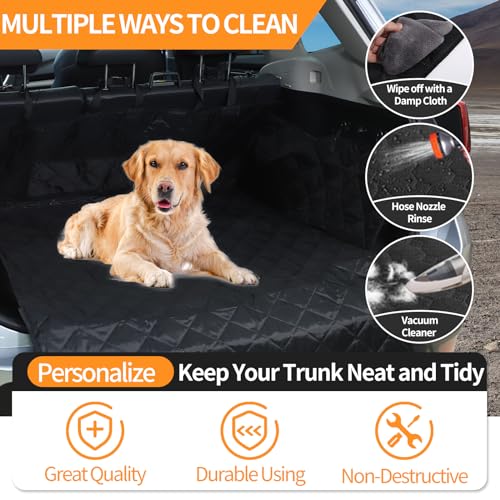 Cargo Liner for Dogs Compatible with Subaru Forester 2019-2024, Pet Dog Trunk Cargo Liner, Waterproof Anti-Dirty Pet Cargo Cover Dog Seat Mat, with Bumper Flap Protector - color: Black