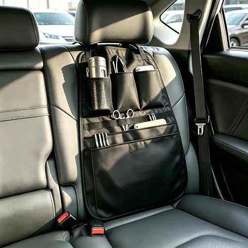 Car Seat Back Organizer, Car Back Seat Storage with Multiple Pockets, Car Seat Hanging Pocket,Front Seat Organizer Headrest Bag Compatible with Car SUVs Pickup and Truck