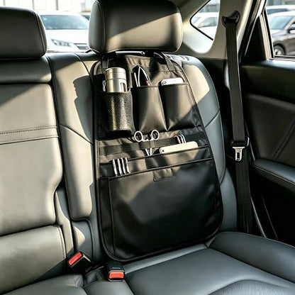 Car Seat Back Organizer, Car Back Seat Storage with Multiple Pockets, Car Seat Hanging Pocket,Front Seat Organizer Headrest Bag Compatible with Car SUVs Pickup and Truck