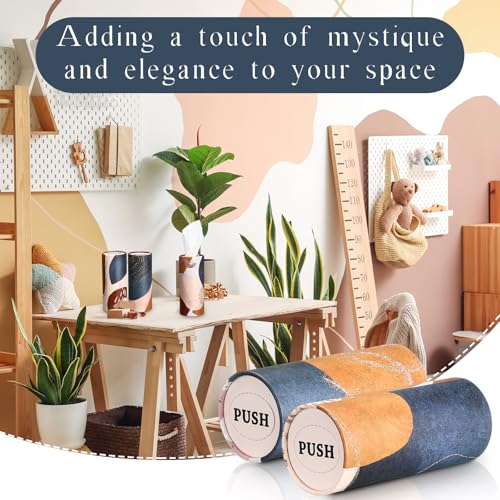 Outus 12 Pcs Boho Car Tissues Cylinder Holder with 3 Ply Facial Tissue Bulk Black White Round Tissue Holder Travel Tissues Boxes Container for Car Cup Wedding Birthday Party - style: Boho 2