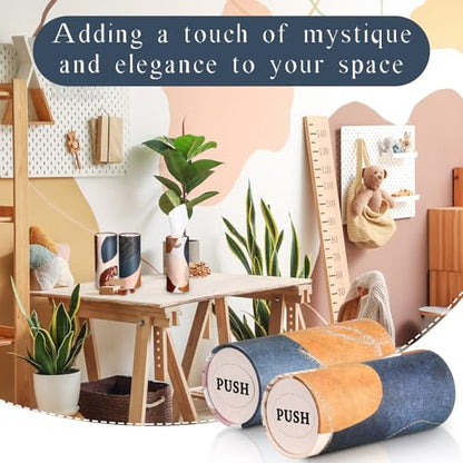 Outus 12 Pcs Boho Car Tissues Cylinder Holder with 3 Ply Facial Tissue Bulk Black White Round Tissue Holder Travel Tissues Boxes Container for Car Cup Wedding Birthday Party - style: Boho 2