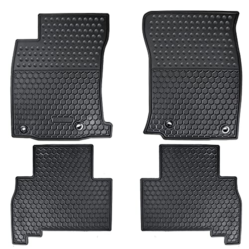 Car Floor Mats Custom Fit for Toyota 4Runner 2013-2024 / Lexus GX460 2014-2024 Full Black Rubber Auto Liner Mats All Weather Protection Heavy Duty Odorless - color: All Black, size: 2013-2024 4Runner/2014-2023 GX460