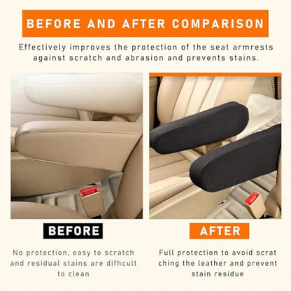 2 Pcs Arm Rest Cover for Car Arm Rest Cushion Armrest Covers Elastic Fabric Car Front Seat Universal Replacement Center Console Lid Skin Protectors Car Interior Accessories for Car SUV Truck Van