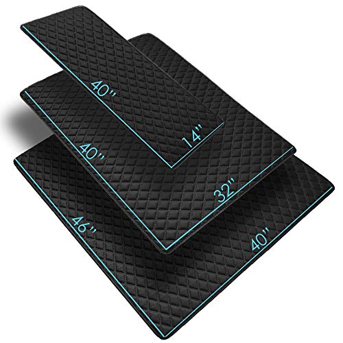 FH Group F16501BLACK-46 Deluxe Heavy Duty Faux Leather Diamond Pattern Multi-Purpose Black Automotive Cargo Liner fits most Cars, SUVs, and Trucks, 46 inches - color: Black, size: 40 x 46 Inches