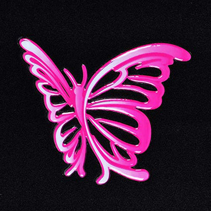 BDK Pink Butterfly Design Carpet Car Floor Mats for Auto Van Truck SUV-4 Pieces Front & Rear Full Set with Rubber Backing-Universal Fit - color: Pink Butterfly Design