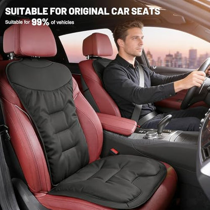 Car Seat Cushion for Car,Pu Nappa Leather with Breathable Memory Cotton Core Filling & Non-Slip Sole,Water Proof,Car Seat Cushions for Driving&Office Chair (car seat Cushion)