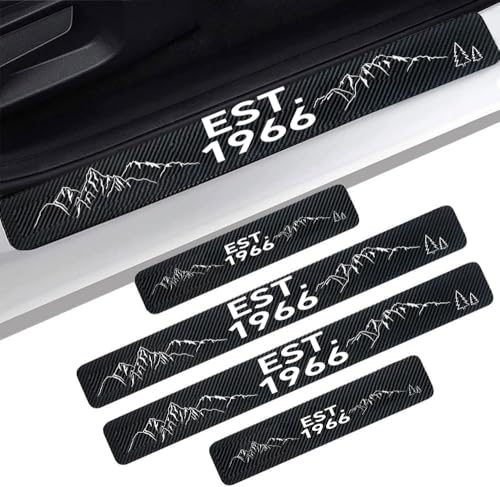 4Pack Car Door Sill Protectors,Carbon Fiber Front/Rear Door Sill Plate Guard Protectors fit for Bronco Accessories