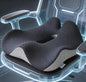 18x16 Inch Grey and Black Memory Foam Seat Cushion for Office Chair, Car Seat and Travel, Contoured Chair Pad with Removable Cover, Non-Slip Bottom and Carry Handle - color: Mesh