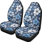 Dreaweet Hawaiian Hawaii Aloha Print with White Hibiscus Flower Car Seat Covers Front Seat Protector Cover Mat Full Set of 2pc Universal Bucket Seat Cover for Car SUV Automotive - color: Flower-7