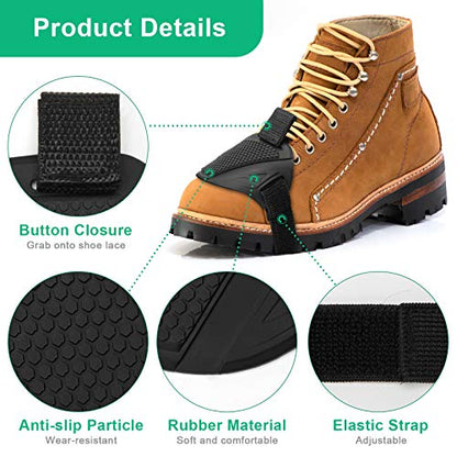 Coitak Motorcycle Motorbike Shift Pad, Motorcycle Shoe Boot Protector Cover, Protective Rubber Gear Shifter Guards (Black)