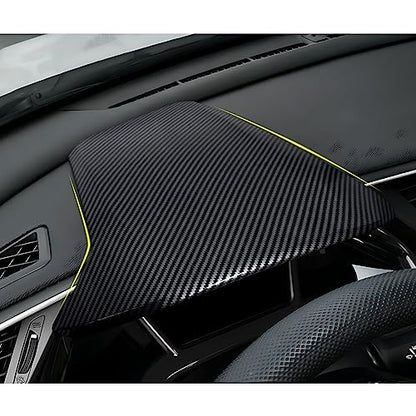 Car Dashboard Instrument Protective Cover Decals for 2016-2021 Honda Civic 10th Gen Accessories ABS Carbon Fiber Stickers - color: Dashboard Protector Cover