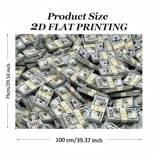 Universal Car Trunk Mat 29" x 39", Banknote Pattern All Weather Trunk Protection Cargo Liner, Durable Cargo Mat Rear Trunk Liner,Stylish Vehicle Interior Accessories Suitable for Most Car Models - color: Banknote Pattern