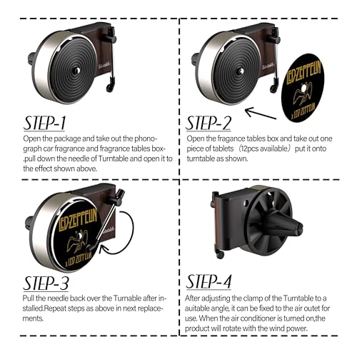 Maicican 12PCS Customizable Car Air Freshener Vent Clip, Pop Singer Album Cover Record Player Shape, Music Lover Gifts. (Fashion) - style: Fashion