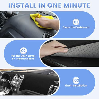 Sunsdrew Dash Cover for 2007 2008 2009 2010 2011 2012 Nissan Altima Dashboard Cover Mat for Altima Accessories Sunshade Nonslip Mesh Protector No Glare - size: 07-12 Nissan Altima Dash Cover