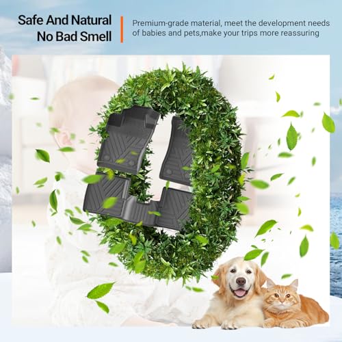 powoq Floor Mats Compatible with 2017-2025 Jeep Compass Trunk Mat Backrest Mat Cargo Liner TPE Replacement for 2017-2025 Jeep Compass Accessories (Trunk Mat+Backrest Mat+Floor Mats) - size: Compatible with Jeep Compass | 2017-2025