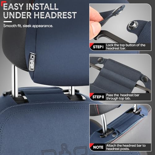 Protex Plus Series Full Set Seat Covers Microsuede Upholstery Universal for Cars Trucks SUV, Navy Blue, CA-SC-PRO-Plus-Full-NB - color: Navy Blue, size: Full Set, style: Pro-Plus Series