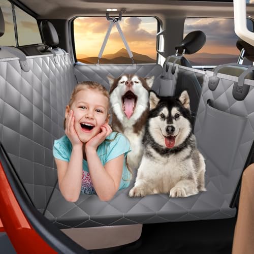 Back Seat Extender for Dogs Truck-Large Space, Hard Bottom Dog Pet Seat Cover Back Seat, Waterproof Dog Hammock for Crew Cab Trucks F150, RAM1500, Sierra, Tundra, Silverado, Grey - color: Grey, size: XL - For Full Size Truck / Full Size SUV