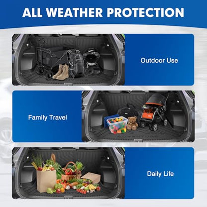 Mixsuper Cargo Liner for Honda Prologue 2024 2025 2026, All Weather Trunk Mat Backrest Mat TPE Back Seat Cover Protector for Prologue Accessories - size: 24-26 |Prologue| Cargo & Backrest Mat