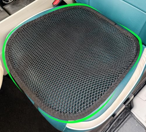 3D Air Mesh Breathable Car Seat Cushion Summer Cooling Seat Cover Anti-Slip Honeycomb Mesh Universal Auto Backrest Pad Fit Car Truck Pickup SUV (Black, 1 Pack Seat Pad) - size: 1 Pack Seat Pad