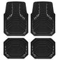 PIC AUTO Car Floor Mats, Black Sparkly Crystal Bling Glitter Car Mats Set, Front and Rear Heavy Duty Rubber Car Mats with Anti-Slip Backing, All Weather, Trim-to-Fit for Automotive SUVs, Sedan, Vans - color: Black Glitter