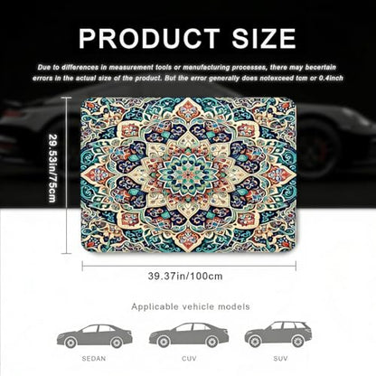 Car Trunk Mat - Universal Size 29" x 39", Bohemian Style Cargo Liner, Car Accessory for SUVs/Sedan/Wagons, Durable Protective Mat, Trunk Liner for Families/Travel Enthusiasts - style: Bohemian style-8