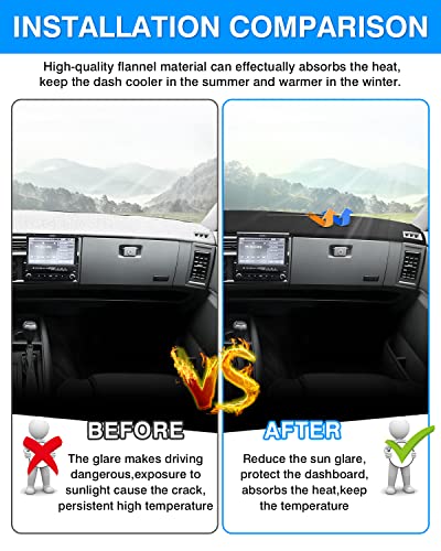 Autorder Dashboard Cover Mat for 1986-1993 Chevy Chevrolet S10 Blazer/GMC S15 Jimmy Sonoma/1991-1994 Oldsmobile Bravada Accessories Dash Cover Flannel Dash Mat Sunshade Glare UV Rays Protector - size: 1986-1993 Chevy S10