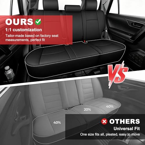 TTX LIGHTING Car Seat Covers Custom Fit for Toyota 4Runner 2010-2022 2023 2024 5 Seats Full Set Luxury Leather Seat Cushion Waterproof Automotive Seat Protectors(5 Seat,Black) - size: 1.4Runner 2010-2024 5 Seat Full Set