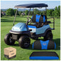 10L0L Golf Cart Seat Covers, Super Comfort Cooler Than Vinyl Seat Cover, Front and Rear Seat Cover for Yamaha EZGO Club Car, No Drilling Breathable Mesh Bench Seat Blanket, Machine Washable - color: Black + Blue, style: Front Seat - For Yamaha & Club Car
