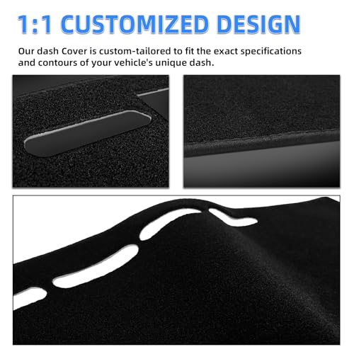 SKYLOTEC Dash Cover Compatible with Dodge RAM 1500 2500 3500 1998 1999 2000 2001 Dashboard Mats Pad Dash Carpet Protector - size: 1998-2001 RAM