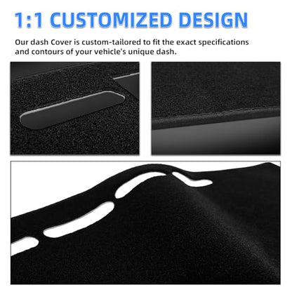 SKYLOTEC Dash Cover Compatible with Dodge RAM 1500 2500 3500 1998 1999 2000 2001 Dashboard Mats Pad Dash Carpet Protector - size: 1998-2001 RAM