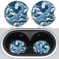 2pcs Car Cup Holder Coasters Sea Wave Pattern Car Coasters，Universal Auto Anti Slip Coasters,Rubber Car Coasters with A Finger Groove, Cute Car Accessories for Women&Men - color: Sea Wave