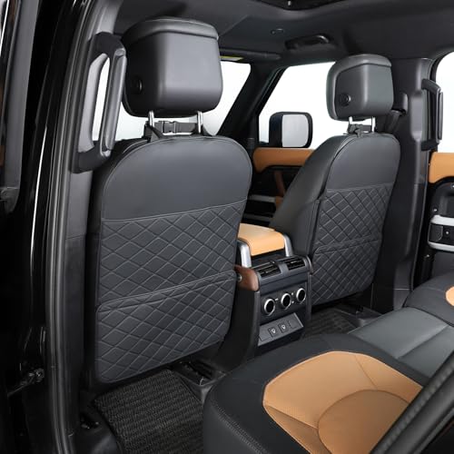 TAIKOO Seat Back Protector,Shields Seat Backs From Kicks and Adds Storage | kick mats back seat protector easy to install and clean, well-crafted, sturdy, durable and stylish.2 Pack - color: Black