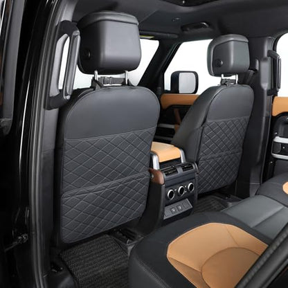 TAIKOO Seat Back Protector,Shields Seat Backs From Kicks and Adds Storage | kick mats back seat protector easy to install and clean, well-crafted, sturdy, durable and stylish.2 Pack - color: Black