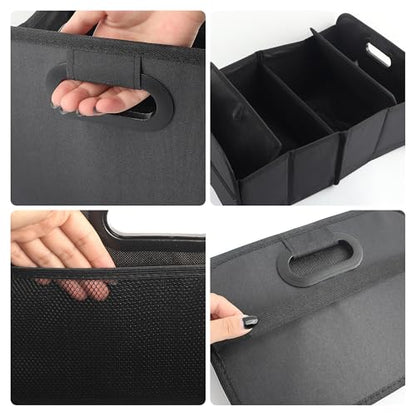 Large Capacity Trunk Organizer for Car,Foldable Multi-Compartment SUV Trunk Organizer for Storaging Tools Toys Foods,Universal Oxford Cloth Car Organizers and Storage