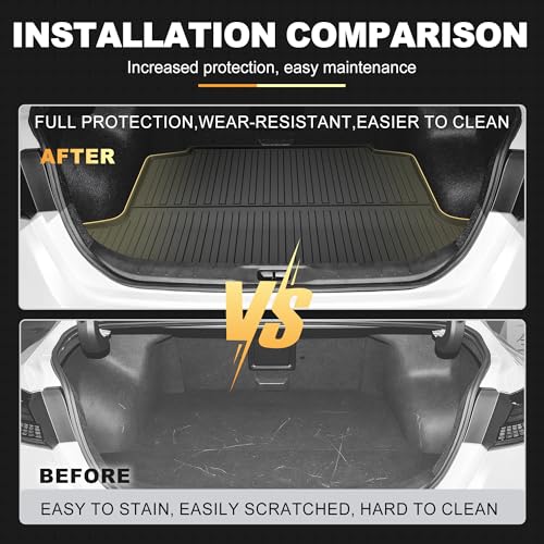 Floor Mats & Cargo Liner Fit for Nissan Altima 2019-2025 2026, Front & 2nd Row, TPE Rubber All Weather Protection Heavy Duty Floor Liners Anti-Slip Car Mats Nissan Altima Accessories - style: 7)19-25 Altima Floor & Cargo Mats