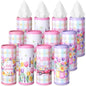 12 Pack Hello Spring Car Tissue Cylinder Holder Bulk with 3 Ply Facial Tissues Flower Round Napkin Holders for Cup Holder Cylinder Floral Mason Jar Travel Paper Tubes Bulk Napkin Boxes Packs - style: Hello Spring