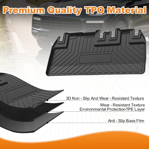 Trunk Liner for 2011-2020 Toyota Sienna 3D Custom Fit All-Weather TPE Material Waterproof Car Cargo Liner Mat, Black - color: 2011-2020 Toyota Sienna