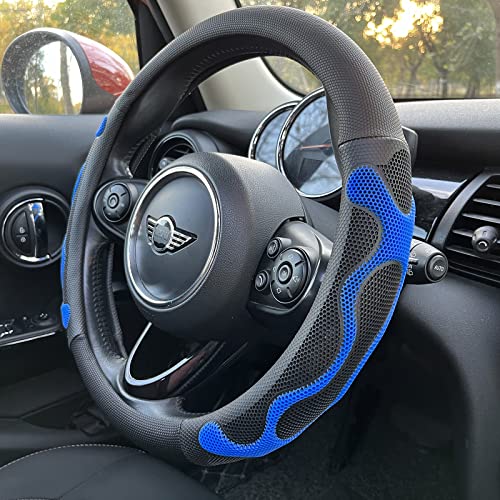 PINCTROT Comfy Grip Steering Wheel Cover, Anti-Slip Design, Universal 14.5-15 Inch(Silicone Blue) - color: 3.Blue, size: Medium(Standard) Size[14 1/2''-15'']