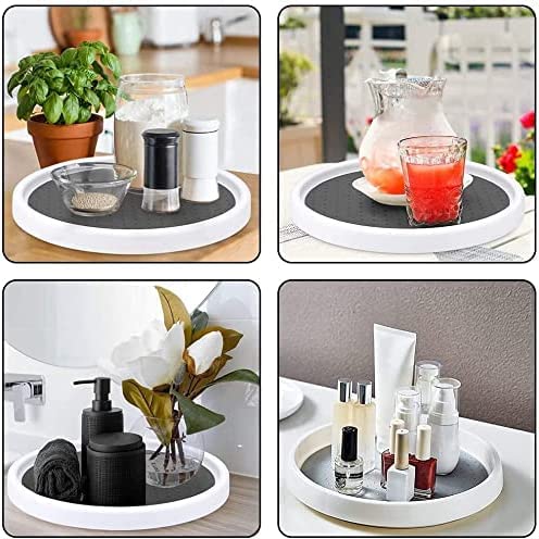 10 Inch Non-Skid Lazy Susan Organizers - Turntable Rack for Cabinet, Pantry Organization and Storage, Kitchen, Fridge, Bathroom Makeup Vanity Countertop, Under Sink Organizing, Spice Rack - size: 1-Pack, 10-Inch