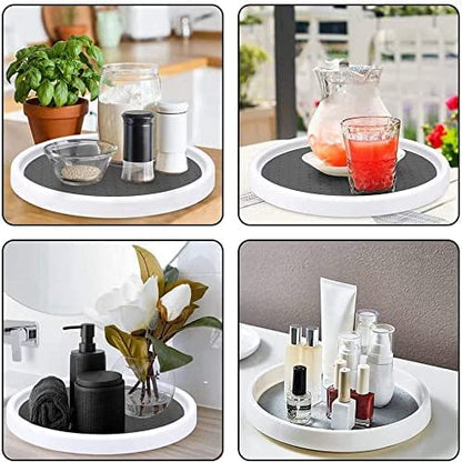 10 Inch Non-Skid Lazy Susan Organizers - Turntable Rack for Cabinet, Pantry Organization and Storage, Kitchen, Fridge, Bathroom Makeup Vanity Countertop, Under Sink Organizing, Spice Rack - size: 1-Pack, 10-Inch