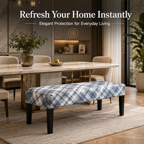 FUANGUI Floral Bench Cover,Stretch Dining Bench Cover for bedrooms, Living Rooms, Kitchens, Protector Chair Bench Piano Bench Seat Covers Stool Slipcover Removable, Washable - 03 - color: 03