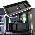 Center Console Organizer Compatible with Ford F150 Accessories 2015-2020 F-150/2017-2022 F250 F350 SuperDuty Armrest Insert Tray Storage Box ABS -Full Console w/Bucket Seats ONLY,Black