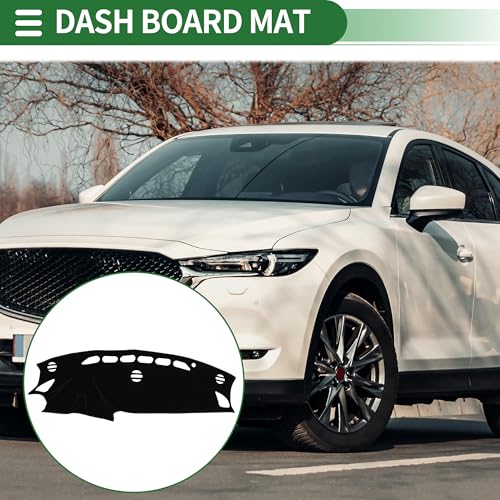 Motoforti Dash Cover, Non-Slip Dashboard Carpet Mat for Mazda CX-5 2012-2016, Polyester, Black