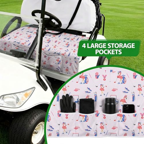 Golf Cart Seat Covers Golf Cart Seat Towel Blanket Group - color: Pink golf 4 Pockets A