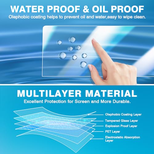 2PC Screen Protector for 2023-2026 Toyota Prius 12.3 Inch(Limited/XLE/Nightshade Edition) [No Glare & Fingerprint] Tempered Glass Toyota Prius Accessories - size: 2023-2026 Toyota Prius 12.3 Inch