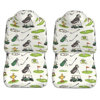 Golf Front Seat Covers 2 Pack, Vehicle Seat Protector Car Mat Covers, Fit Most Bucket Seats - color: Golf